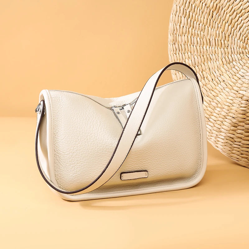 Bolsa Feminina Crossbody de Couro - Ver de Prata
