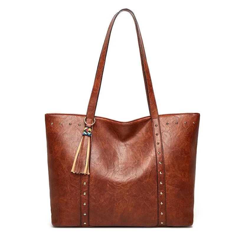 Bolsa Feminina de Couro Tote - Ver de Prata