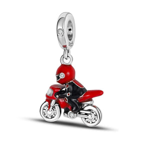 Berloque de Prata 925 Motoqueiro - Ver de Prata