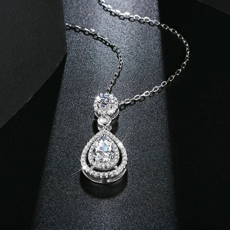 Colar Feminino de Prata 925 Diamond Drop - Ver de Prata