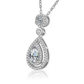 Colar Feminino de Prata 925 Diamond Drop - Ver de Prata