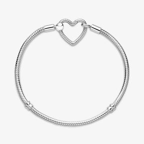 Pulseira de Prata 925 Feminina Heart