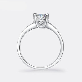 Anel de Noivado Feminino Platinum - Ver de Prata