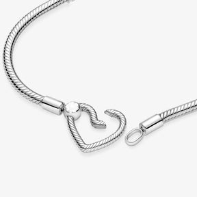 Pulseira de Prata 925 Feminina Heart