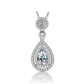 Colar Feminino de Prata 925 Diamond Drop - Ver de Prata