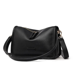 Bolsa Feminina Crossbody de Couro - Ver de Prata