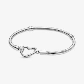 Pulseira de Prata 925 Feminina Heart