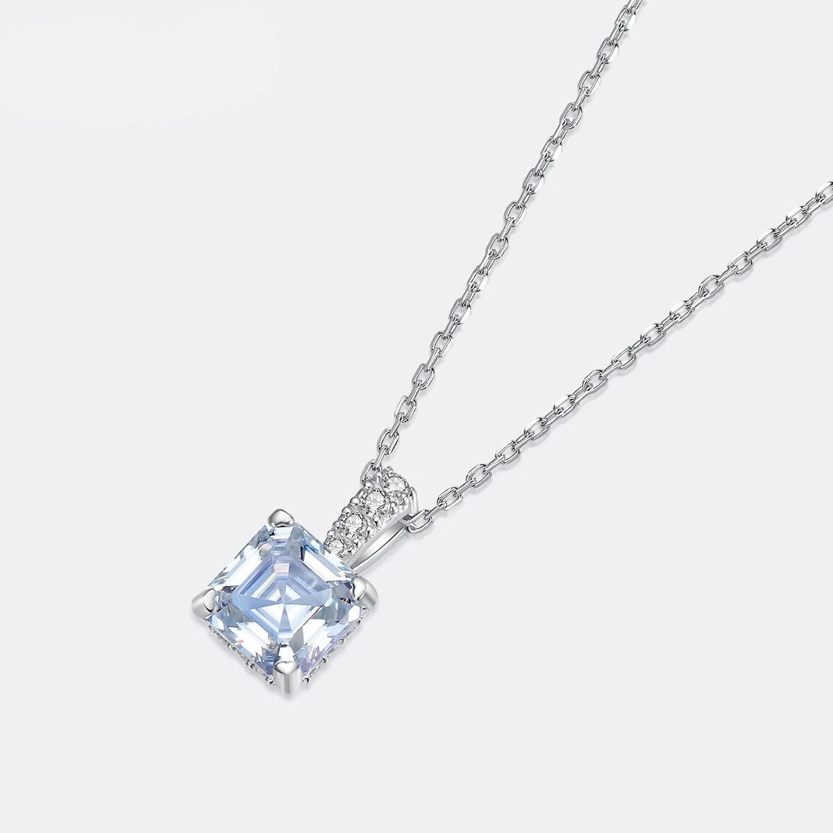 Colar de Prata Feminino Asscher - Ver de Prata