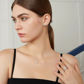 Colar de Prata Feminino Cross Gem - Ver de Prata