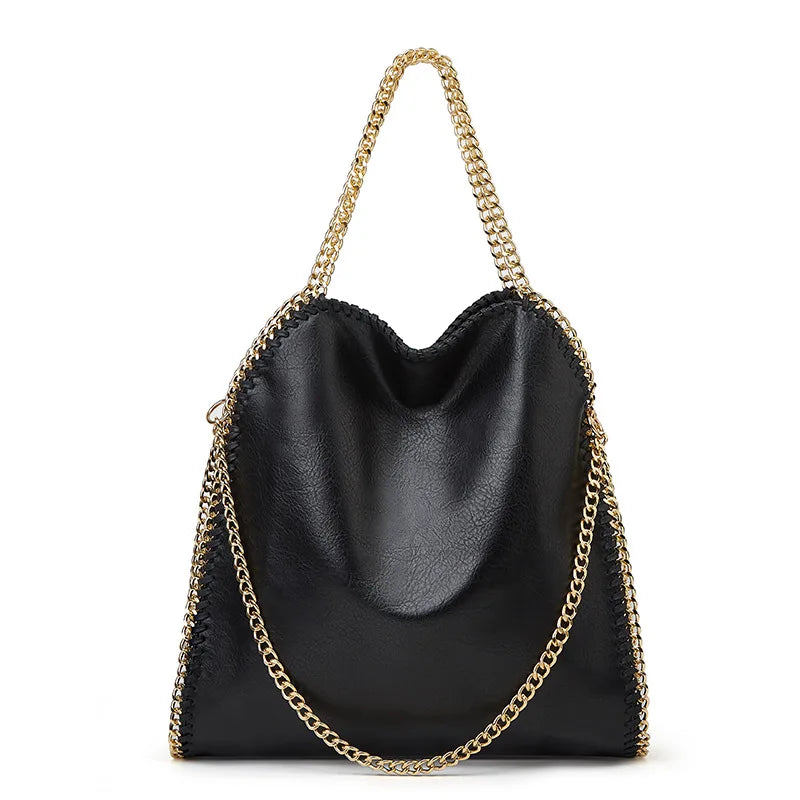 Bolsa Feminina de Couro Chain - Ver de Prata