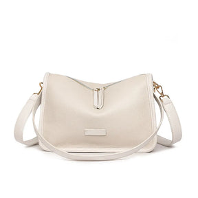 Bolsa Feminina Crossbody de Couro - Ver de Prata