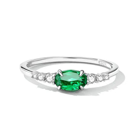 Anel Prata Esterlina 925 Feminino Jade - Ver de Prata