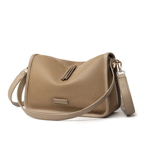 Bolsa Feminina Crossbody de Couro - Ver de Prata