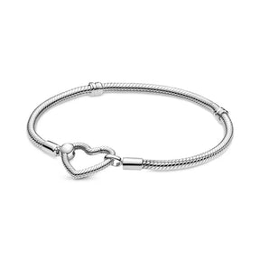 Pulseira de Prata 925 Feminina Heart