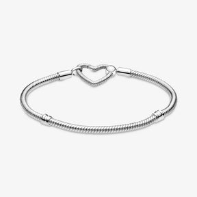 Pulseira de Prata 925 Feminina Heart