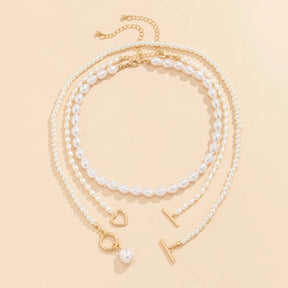 Colar de Pérolas Feminino com Pingente - Ver de Prata