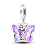 Berloque de Prata Borboleta Cristal - Ver de Prata